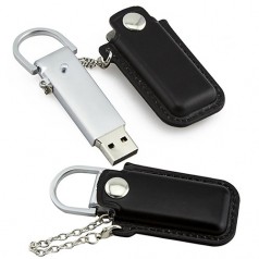 Pen Drive Chaveiro Com Capa de Couro