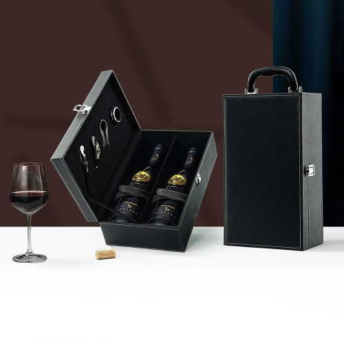 Kit Vinho 4 Peças Personalizado Com Maleta