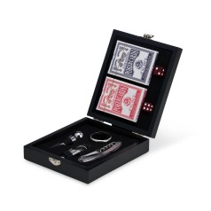 Kit Vinho com Jogo de Baralho Personalizado