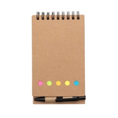 Bloco de Anotações com Caneta e Autoadesivo Personalizado com Logo