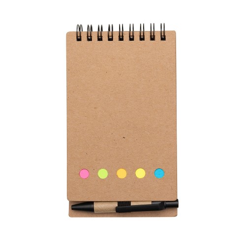 Bloco de Anotações com Caneta e Autoadesivo Personalizado com Logo