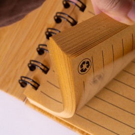 Caderneta Com Caneta Em Bambu Personalizada Para Brinde