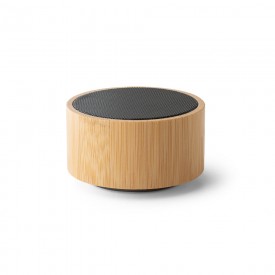 Caixa de Som em Bambu c/ Microfone Personalizada 