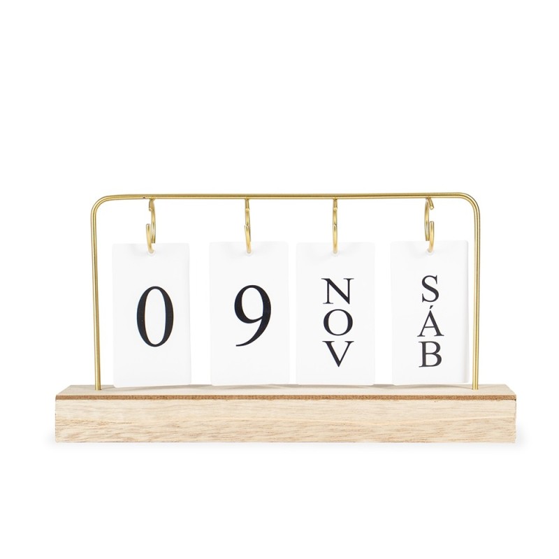 Calendário Permanente MDF com Alça de Ferro Personalizado