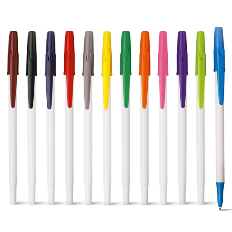 Caneta Plástica Personalizada Com Tampa