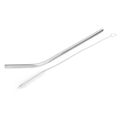 Canudo Curvado Com Escova Para Limpeza Personalizado