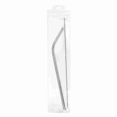 Canudo Curvado Com Escova Para Limpeza Personalizado