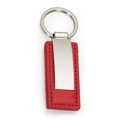 Chaveiro em Metal Brilhante e Couro Personalizado