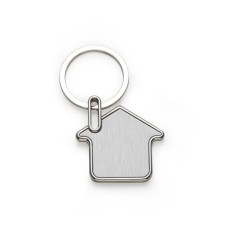 Chaveiro Formato Casa Aço Escovado Personalizado