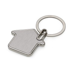 Chaveiro Formato Casa Aço Escovado Personalizado