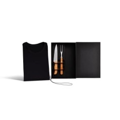 Conj. De Faca E Garfo Com Camiseta - 3 Pçs - Tam. XGG Personalizado 