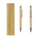 Conjunto Caneta e Lapiseira Bambu Personalizado com Logo