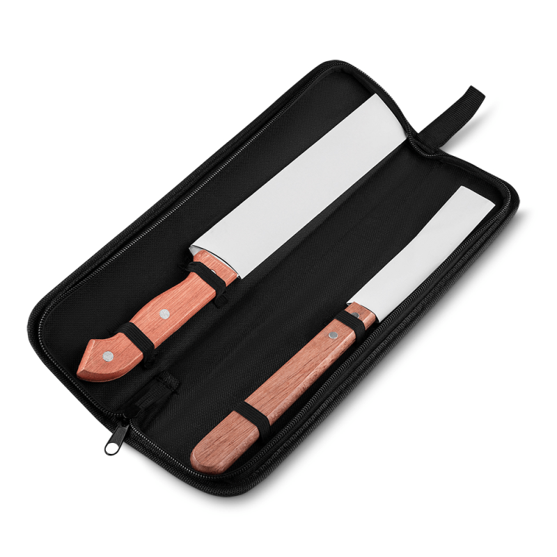 Kit Churrasco 2 Peças Mais Estojo Personalizado