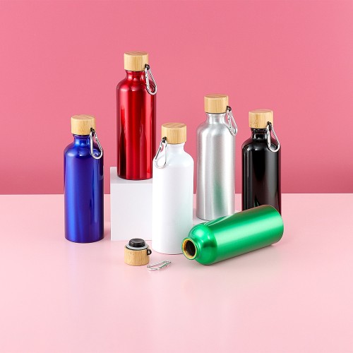 Garrafa de Alumínio 500ml Personalizada Com Mosquetão 