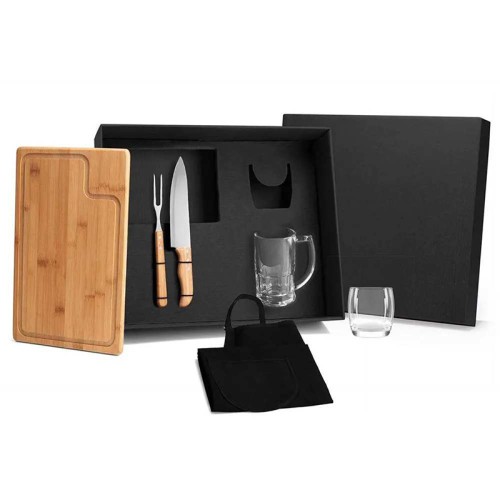 Kit Churrasco 6 Peças Personalizado Com Logo da Empresa