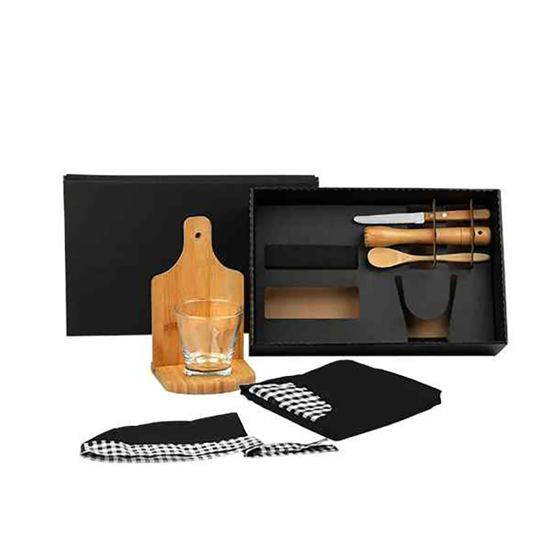 Conjunto Para Caipirinha Em Bambu Com Avental Personalizado