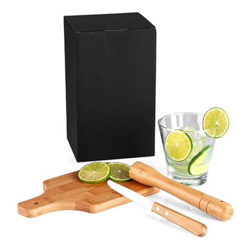 Kit Para Caipirinha Em Bambu Ibiza Personalizado 