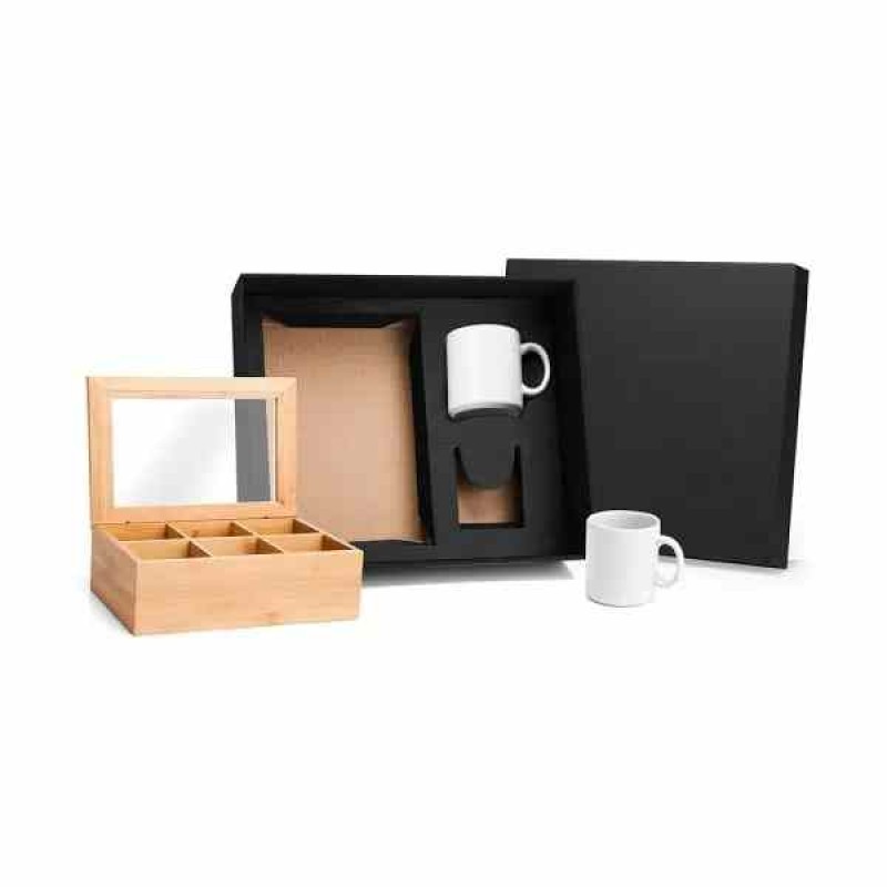 Kit para Chá com Caneca 3 Peças Personalizado