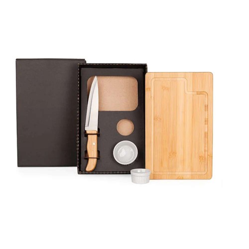 Conjunto Churrasco e Petisco em Bambu Personalizado