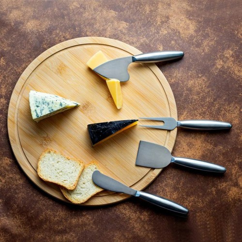 Kit Para Queijo Em Bambu Personalizado 