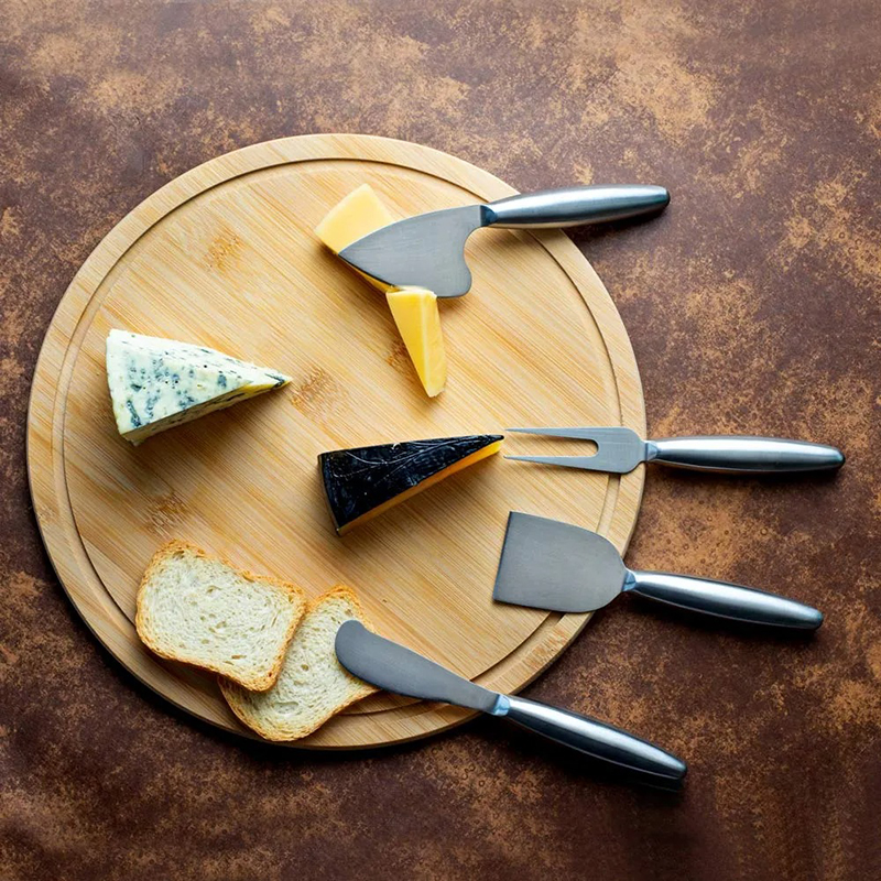 Kit Para Queijo Em Bambu Personalizado 