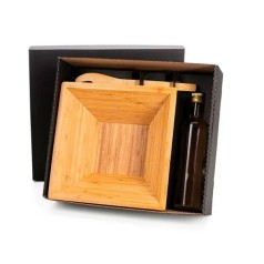 Kit Para Salada com Garrafa 3 Peças Personalizado