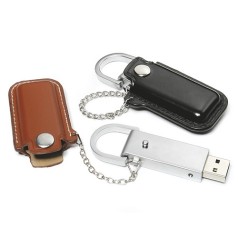 Pen Drive Com Capa de Couro