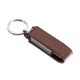 Pen Drive Chaveiro Couro Com Metal