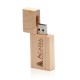 Pen Drive de Madeira Com Tampa Personalizado