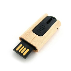 Pen Drive de Madeira Retrátil