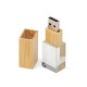 Pen Drive Vidro e Bambu Personalizado