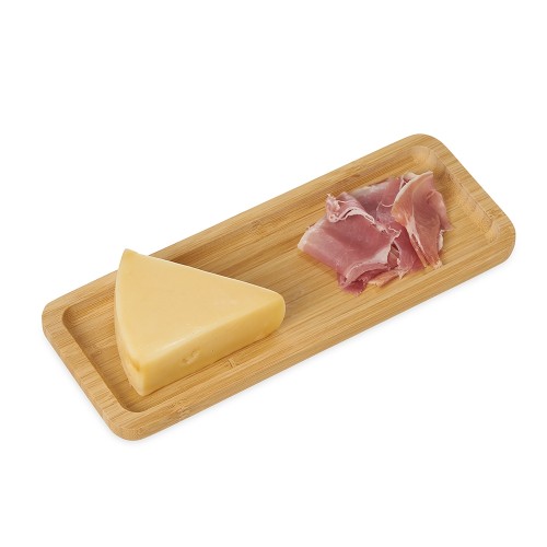 Petisqueira Retangular de Bambu 26 x 10cm Personalizada