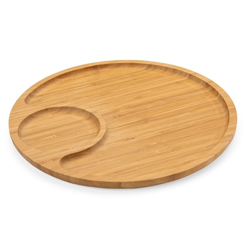 Petisqueira de Bambu Redonda 32cm Personalizada