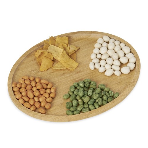 Petisqueira de Bambu Oval 33 x 25cm Personalizada