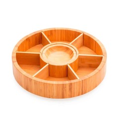 Petisqueira Giratória em Bambu Personalizada