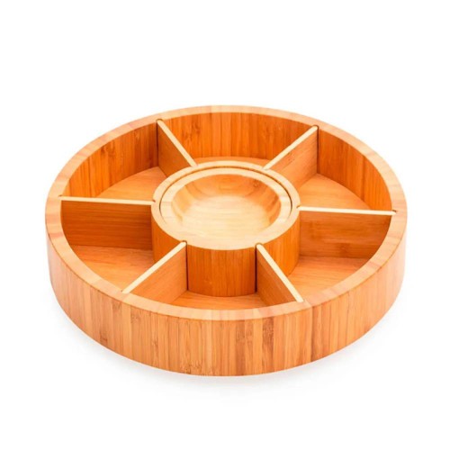 Petisqueira Giratória em Bambu Personalizada