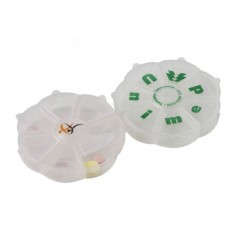 Porta Comprimidos Redondo Com 7 Divisórias Personalizado 