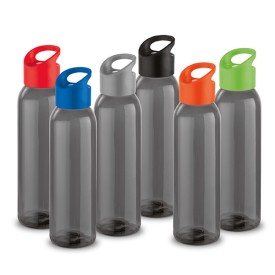 Squeeze Plástico Fumê Com Tampa Colorida Personalizado