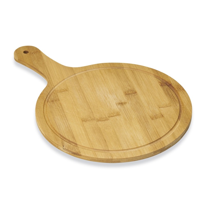 Tábua de Bambu Redonda Para Queijo Personalizada
