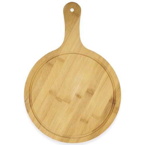 Tábua de Bambu Redonda Para Queijo Personalizada