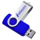 Pen Drive Giratório Azul Personalizado