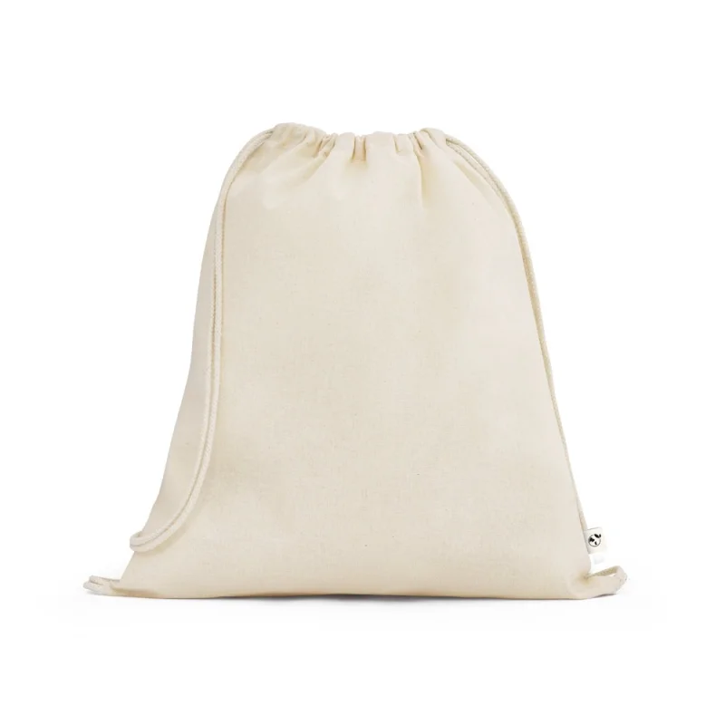 Sacola Tipo Mochila 100% Algodão Orgânico Personalizado 