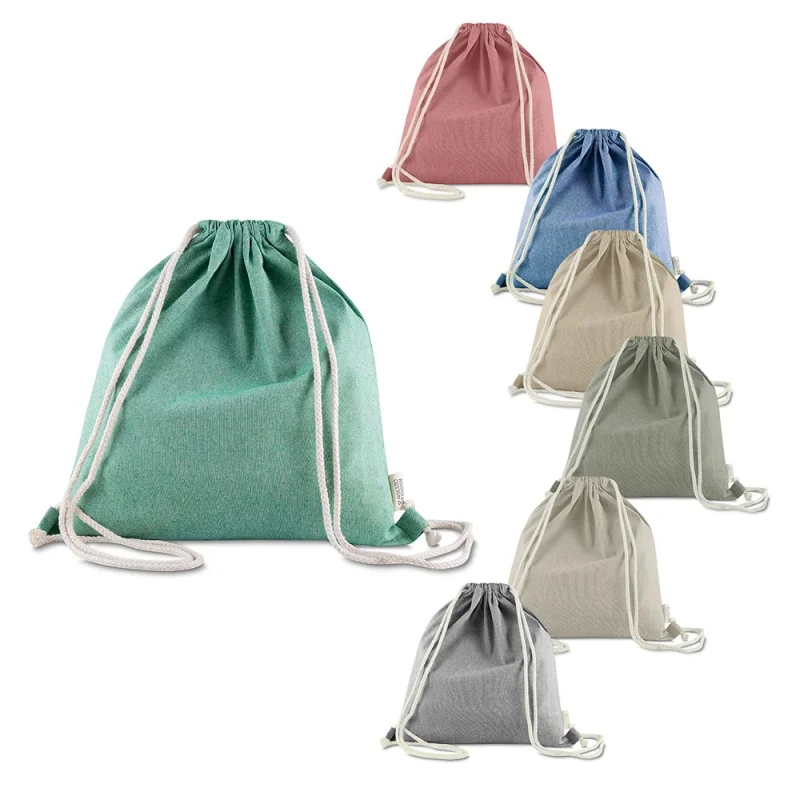 Mochila Saco em Algodão Mescla Personalizada