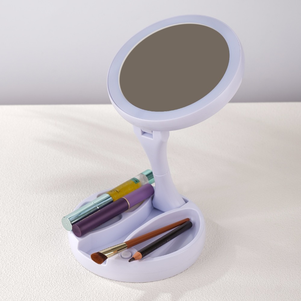 Espelho Dobrável com Led Recarregável Personalizado Espelho Dobrável com Led Recarregável Personalizado