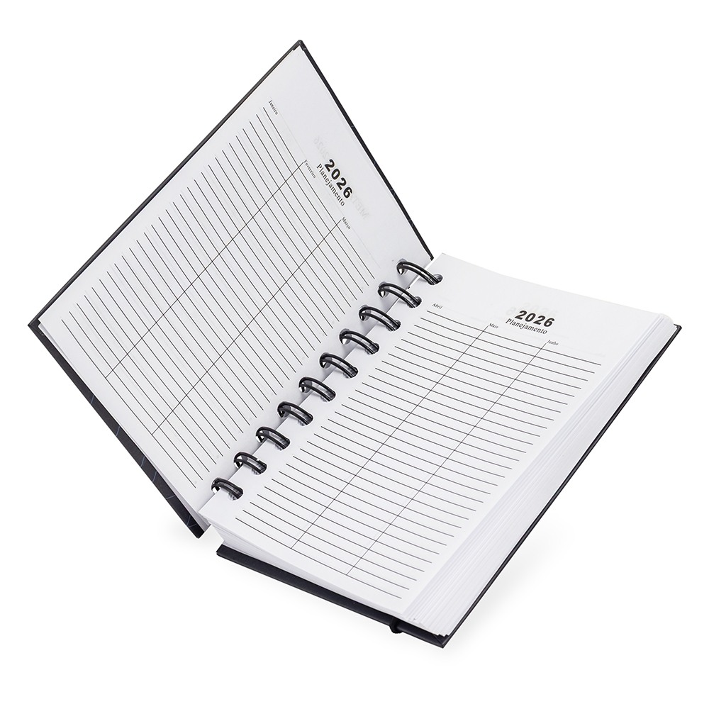 Agenda Diária 2026 Wire-O Personalizada