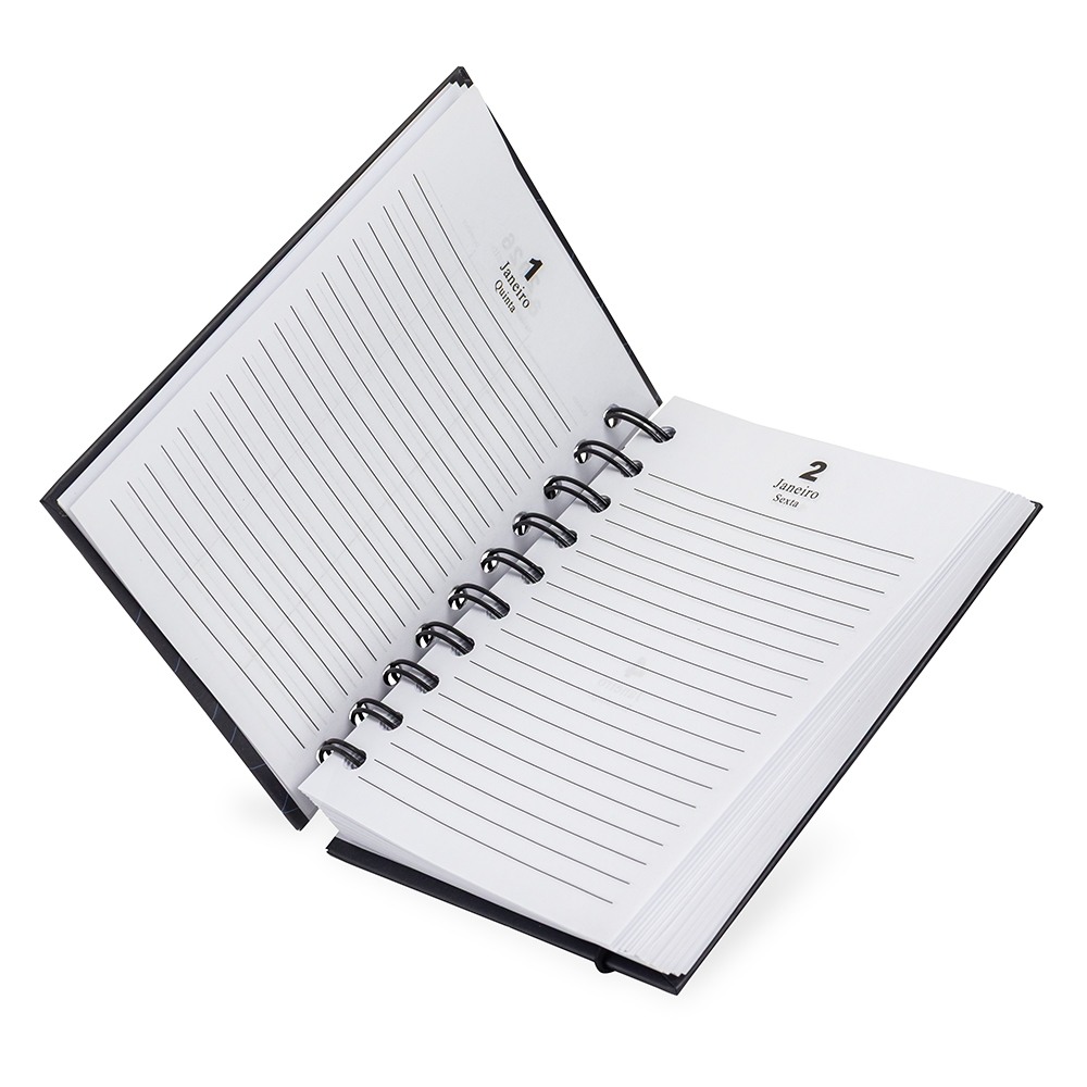 Agenda Diária 2026 Wire-O Personalizada