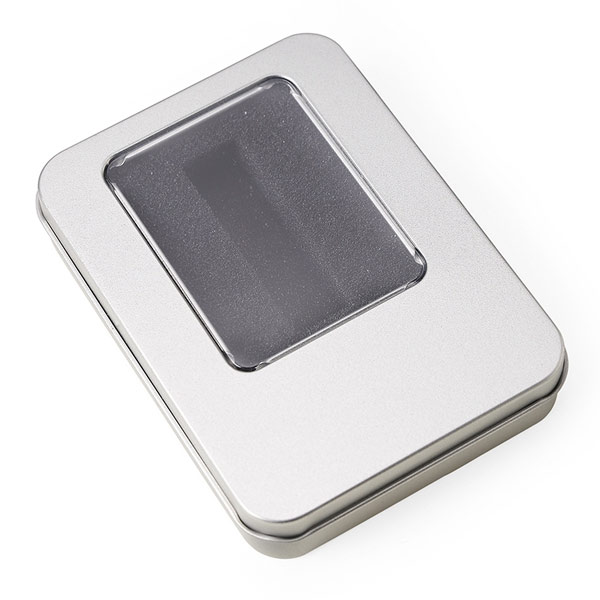 Caixa de Metal Com Visor Para Pen Drive