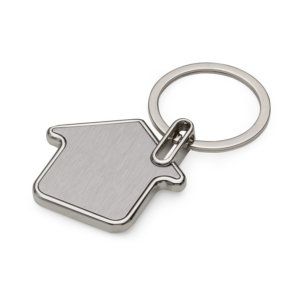 Chaveiro Formato Casa Aço Escovado Personalizado