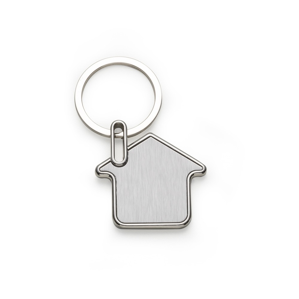 Chaveiro Formato Casa Aço Escovado Personalizado