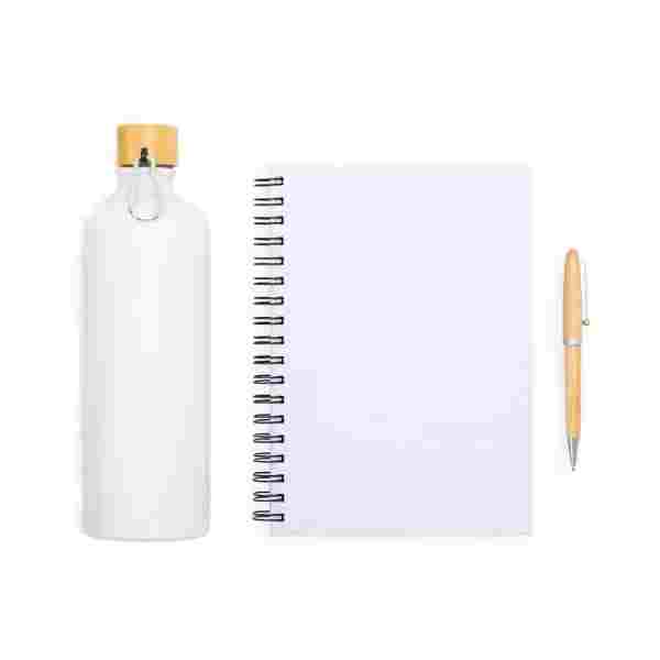 Kit Garrafa, Caderno E Caneta - 3 Pçs Promocional